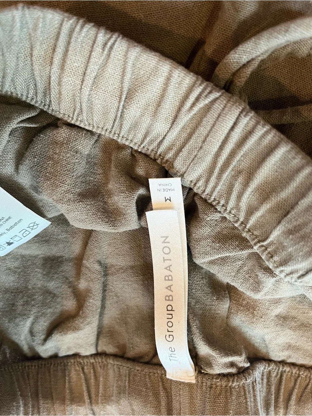 Babaton Olive Drawstring Wide-Leg Sweatpants